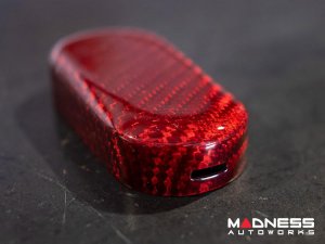 Alfa Romeo 4C Key Fob Cover - Carbon Fiber - Red Candy